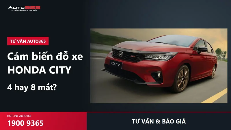 Cảm biến đỗ xe Honda City giá bao nhiêu? Nên lắp 4 hay 8 mắt?