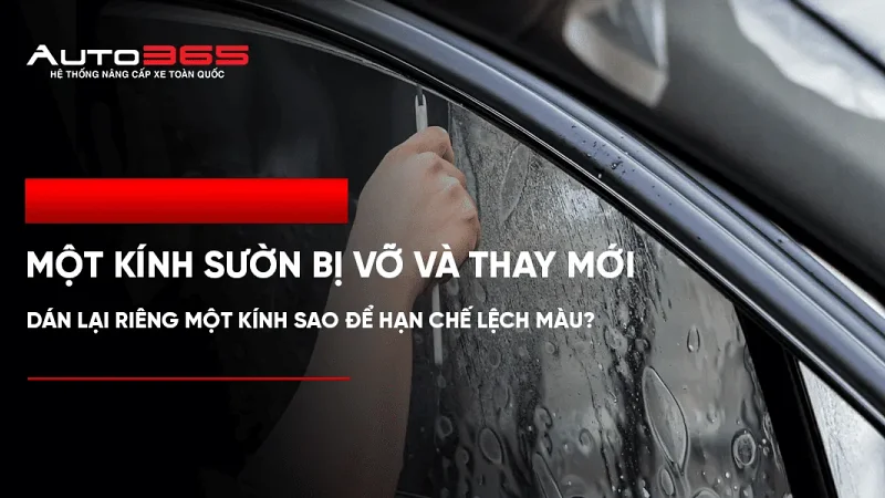 Một kính sườn bị vỡ và thay mới: dán lại riêng một kính sao để hạn chế lệch màu?