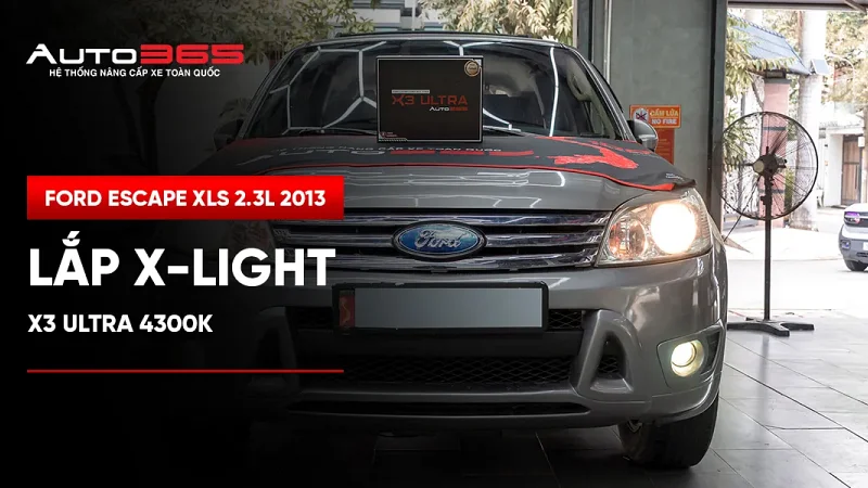 Ford Escape XLS 2.3L 2013 lắp X-Light X3 Ultra 4300K