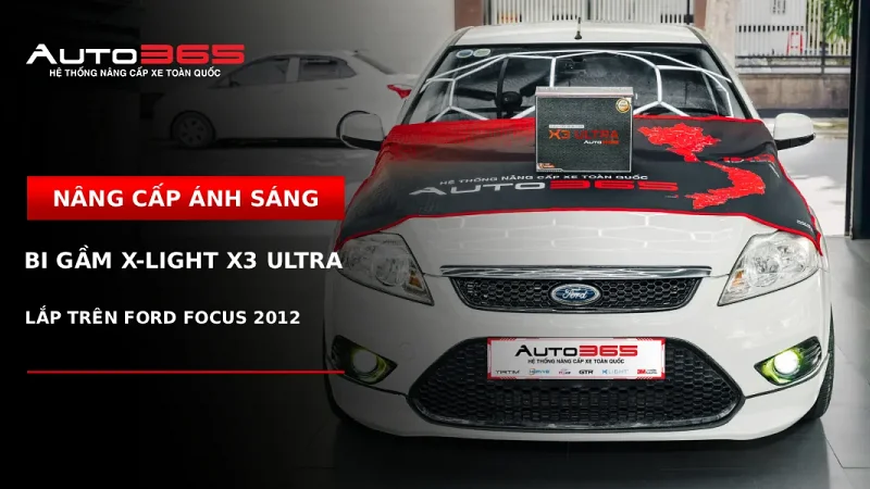 Ford Focus 2012 2.0L lắp bi gầm X-Light X3 Ultra