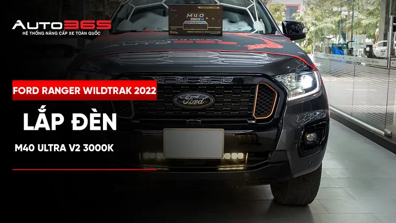 Ford Ranger Wildtrak 2022 lắp đèn gầm dạng rời Titan M40 Ultra V2