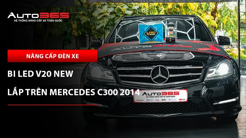 Mercedes C300 AMG 2014 lắp bi LED X-Light V20 New 2025