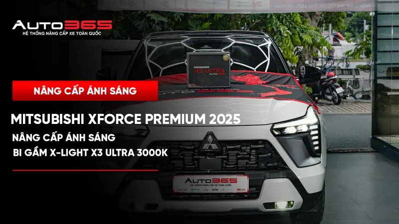 Mitsubishi Xforce Premium 2025 lắp bi gầm X-Light X3 Ultra 3000K