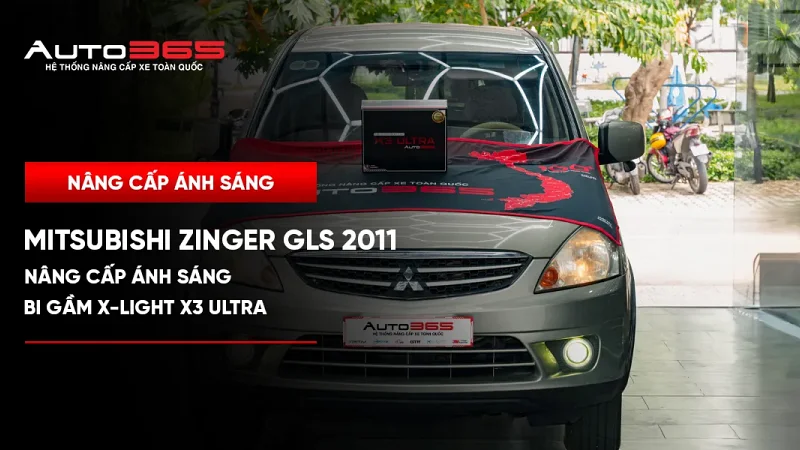 Mitsubishi Zinger GLS 2011 lắp bi gầm X-Light X3 Ultra 4300K