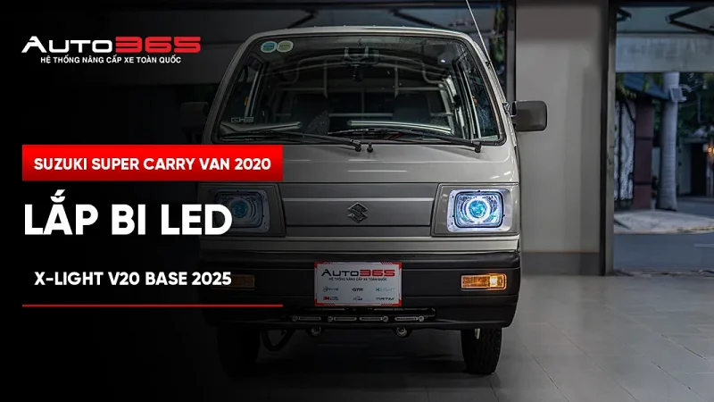  Suzuki Super Carry Van 2020 lắp bi LED X-Light V20 Base 2025