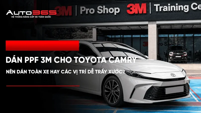 Dán PPF 3M cho Toyota Camry: Nên dán toàn xe hay các vị trí dễ trầy xước?