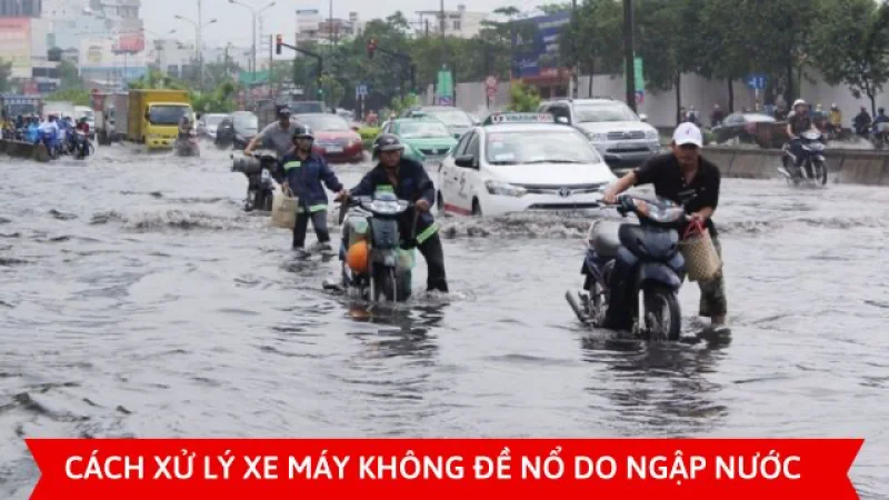 Cách xử lý xe máy không đề nổ do ngập nước