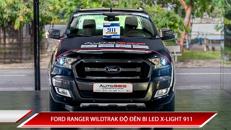 FORD RANGER WILDTRAK ĐỘ ĐÈN BI LED X-LIGHT 911