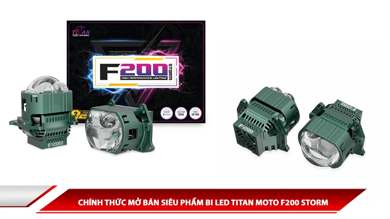 Chính thức mở bán bi LED Titan Moto F200 Storm