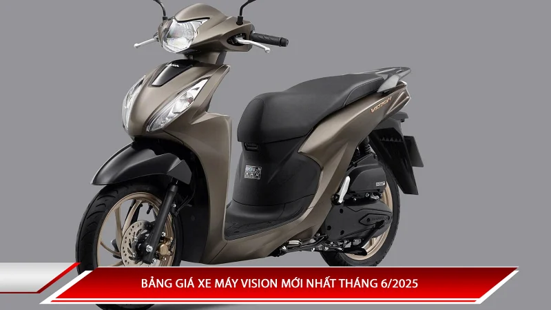 Bảng giá xe máy Honda Vision mới nhất và các phiên bản