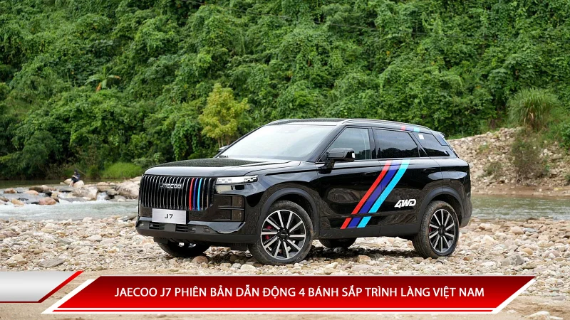 Jaecoo J7 phiên bản dẫn động 4 bánh sắp trình làng việt nam
