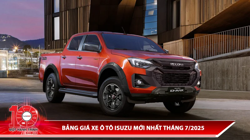 Bảng giá xe ô tô Isuzu mới nhất tháng 7/2025