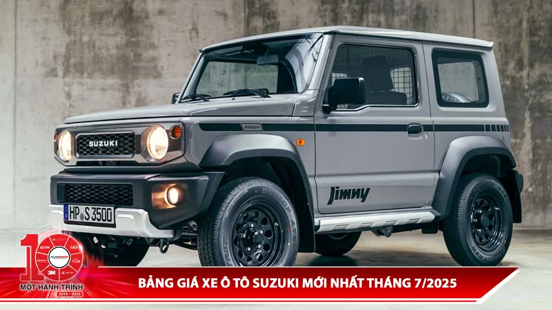 Bảng giá xe ô tô Suzuki mới nhất tháng 7/2025