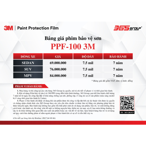 PHIM PPF 3M BẢO VỆ SƠN XE Ô TÔ