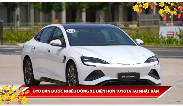 BYD BÁN ĐƯỢC NHIỀU DÒNG XE ĐIỆN HƠN TOYOTA TẠI NHẬT BẢN