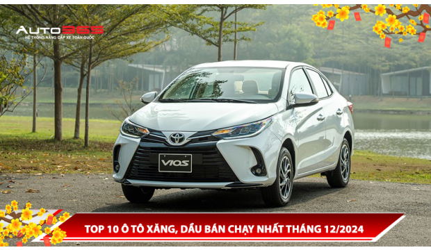 TOP 10 Ô TÔ XĂNG, DẦU BÁN CHẠY NHẤT THÁNG 12/2024