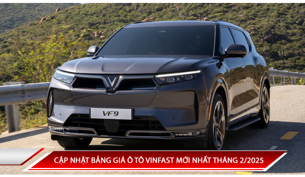 CẬP NHẬT BẢNG GIÁ Ô TÔ VINFAST MỚI NHẤT THÁNG 2/2025