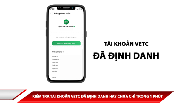 KIỂM TRA TÀI KHOẢN VETC ĐÃ ĐỊNH DANH HAY CHƯA CHỈ TRONG 1 PHÚT
