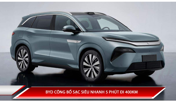 BYD CÔNG BỐ SẠC SIÊU NHANH 5 PHÚT ĐI 400KM