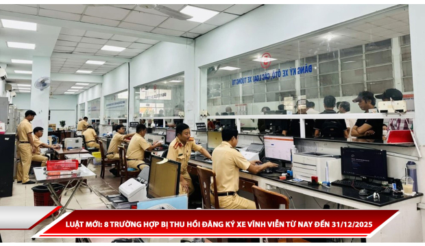 LUẬT MỚI: 8 TRƯỜNG HỢP BỊ THU HỒI ĐĂNG KÝ XE VĨNH VIỄN TRƯỚC 31/12/2025