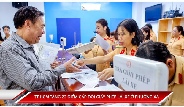TP.HCM TĂNG 22 ĐIỂM CẤP ĐỔI GIẤY PHÉP LÁI XE Ở PHƯỜNG XÃ