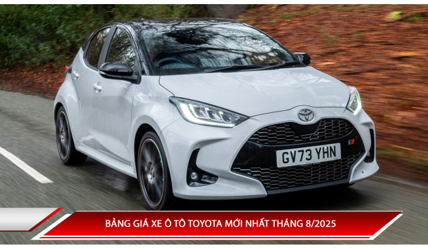 Bảng giá xe ô tô Toyota mới nhất tháng 8/2025