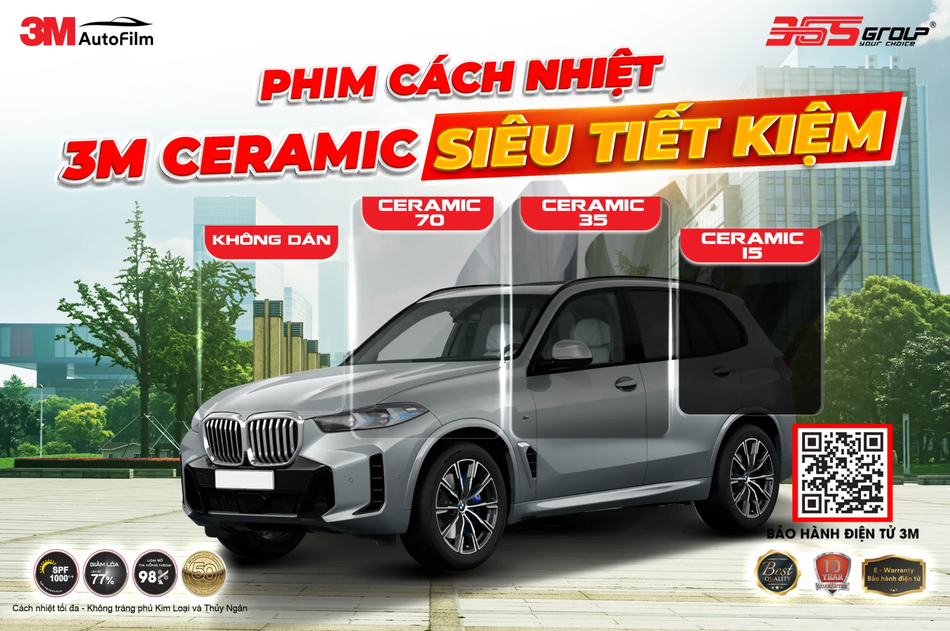 3M CERAMIC SIÊU TIẾT KIỆM - GÓI PHIM CÁCH NHIỆT Ô TÔ CAO CẤP GIÁ TỐT