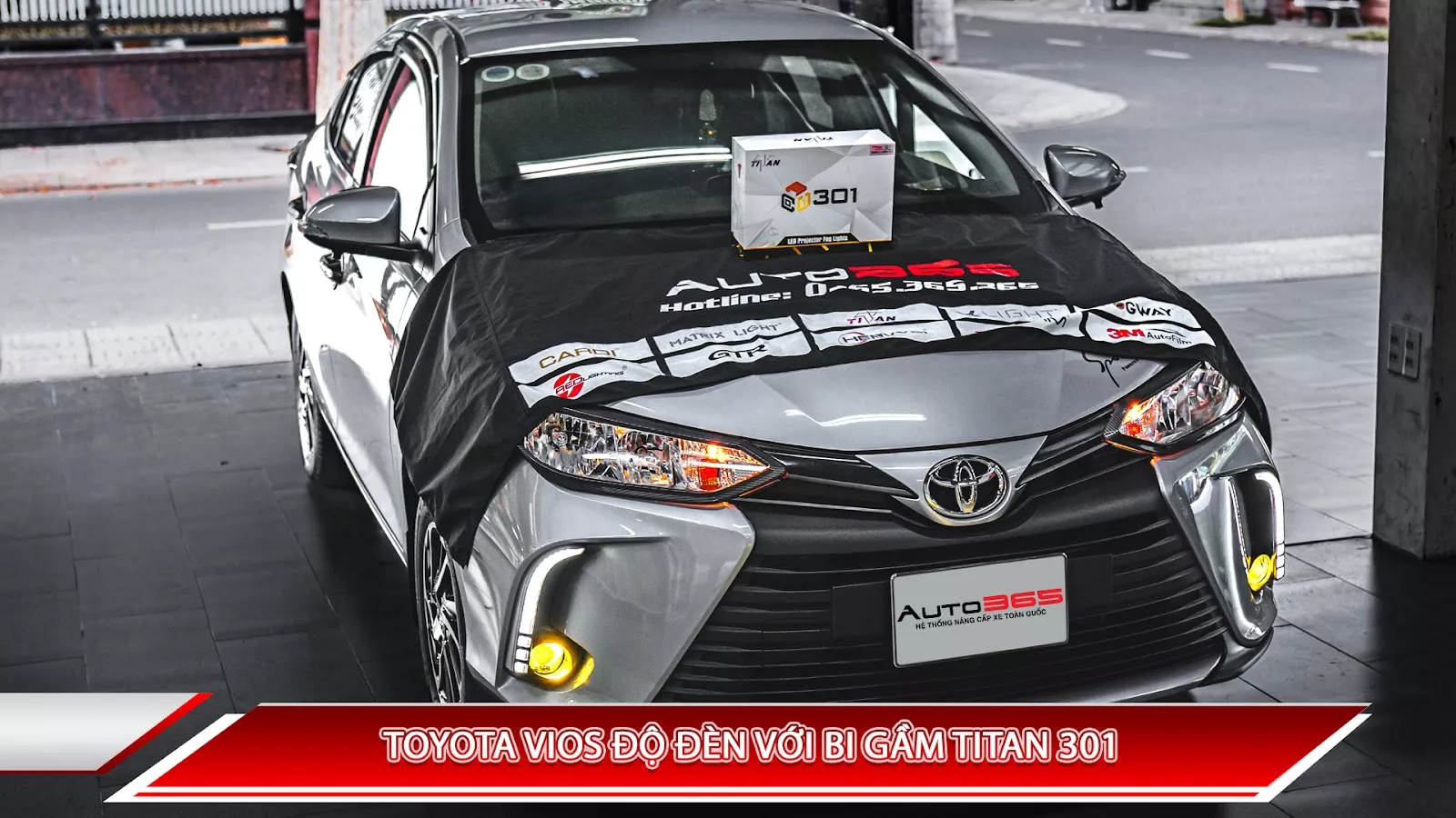 TOYOTA VIOS ĐỘ ĐÈN VỚI BI GẦM TITAN 301