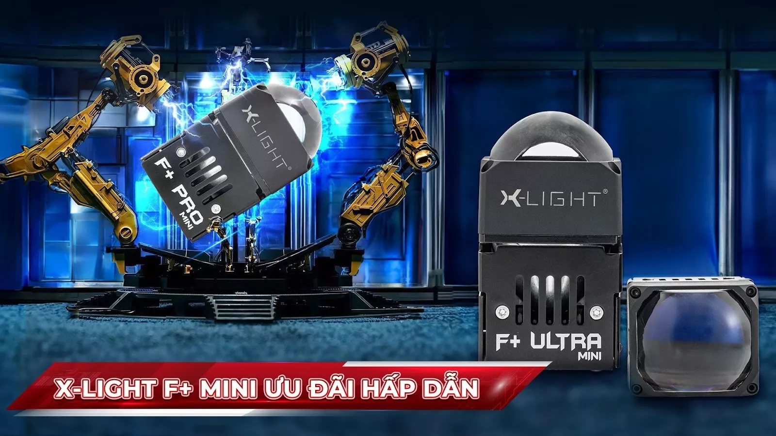 ĐỘ ĐÈN X-LIGHT F+ ULTRA MINI VÀ F+ PRO MINI VỚI GIÁ ƯU ĐÃI 10% 