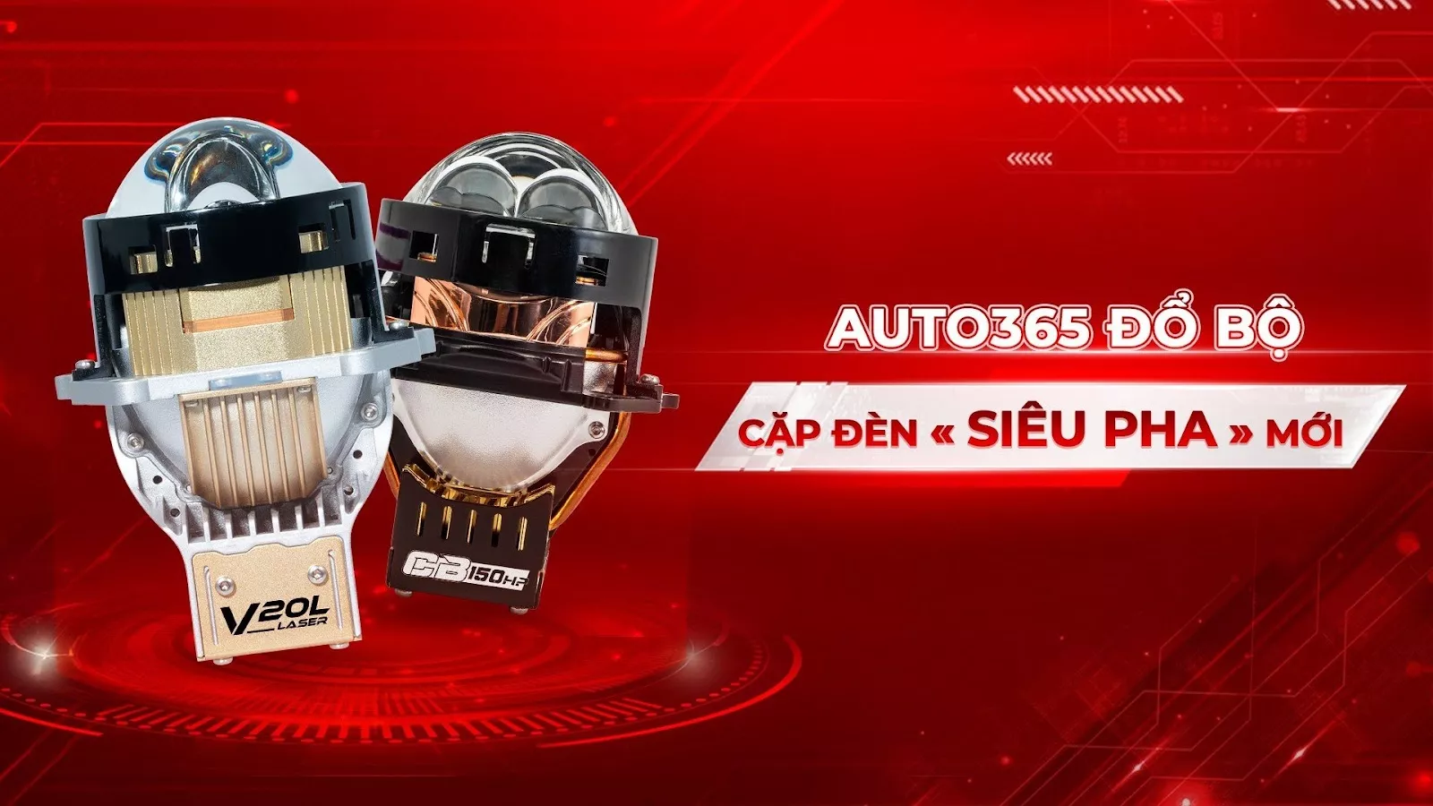 AUTO365 ĐỔ BỘ CẶP ĐÈN “SIÊU PHA” MỚI 