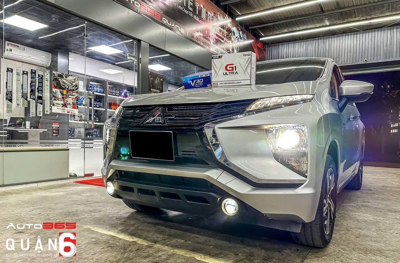 Mitsubishi Xpander độ đèn Bi LED X-Light V30 Ultra và bi Gầm GTR G1 Ultra
