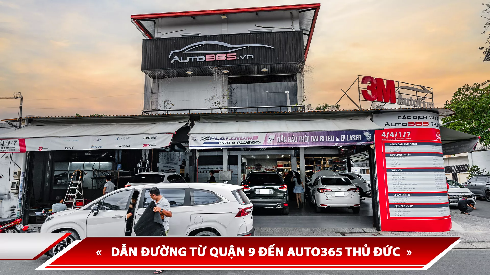 DẪN ĐƯỜNG TỪ QUẬN 9 ĐẾN ĐỘ ĐÈN TẠI AUTO365 THỦ ĐỨC