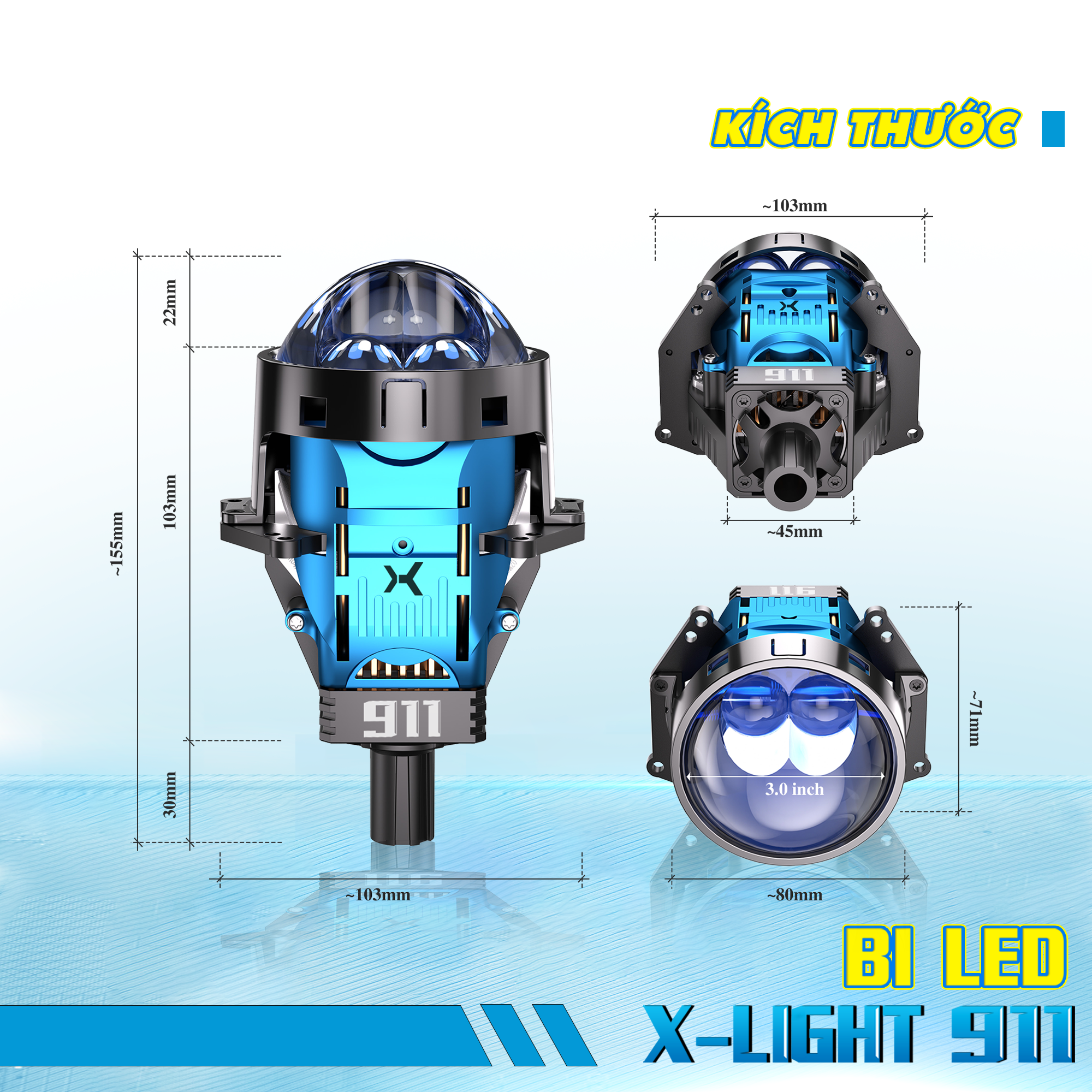 Ford Ranger Do Den Bi Led X Light 911 8