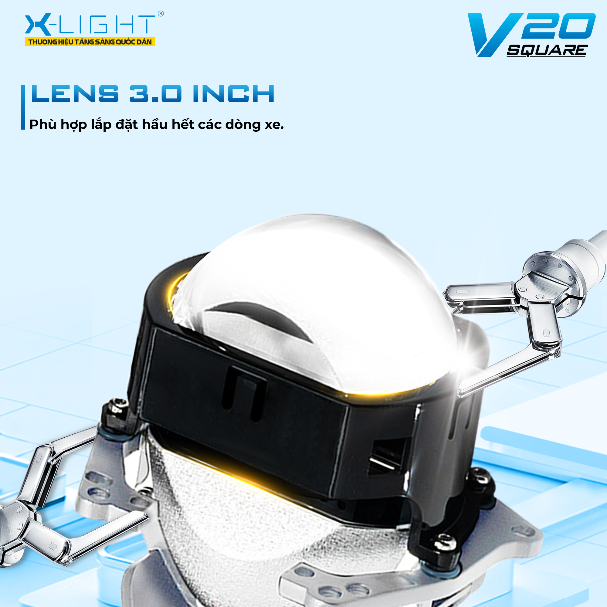 Hyundai Santafe Do Den Bi Led X Light V20 Square 2