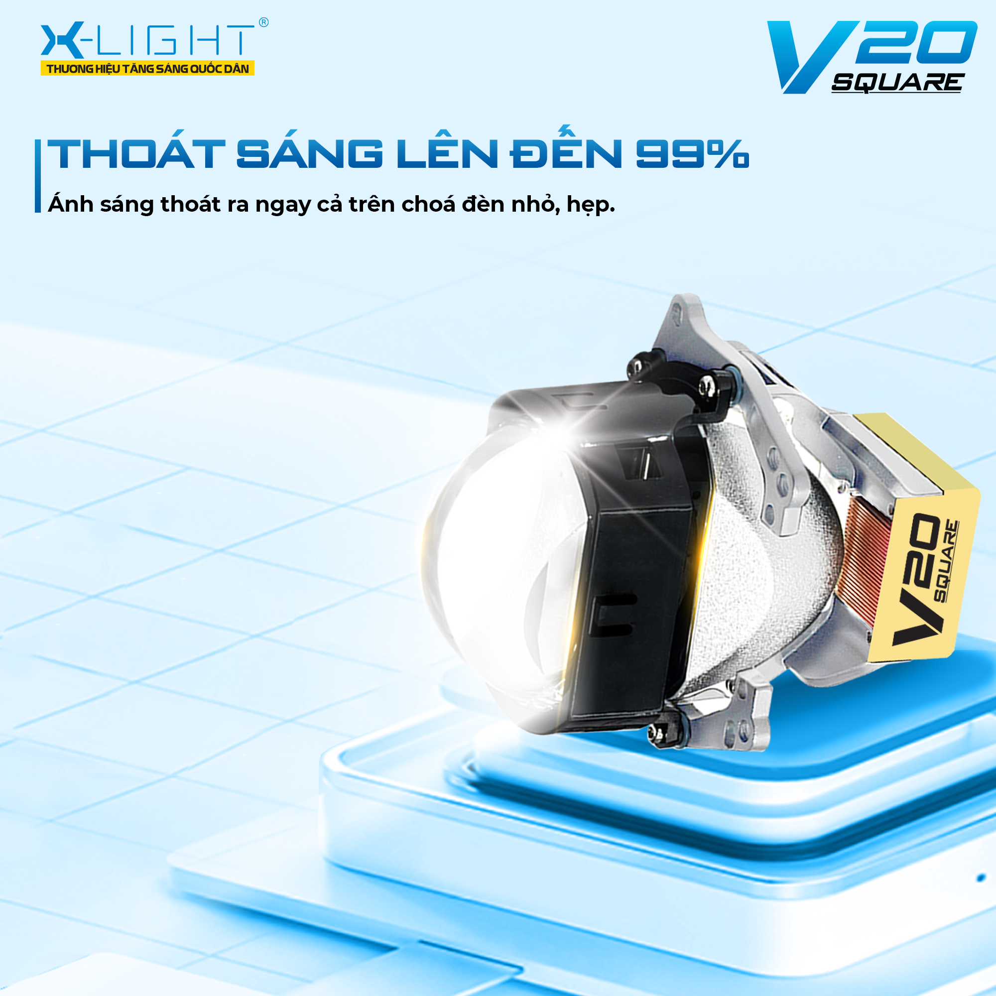 Hyundai Santafe Do Den Bi Led X Light V20 Square 8