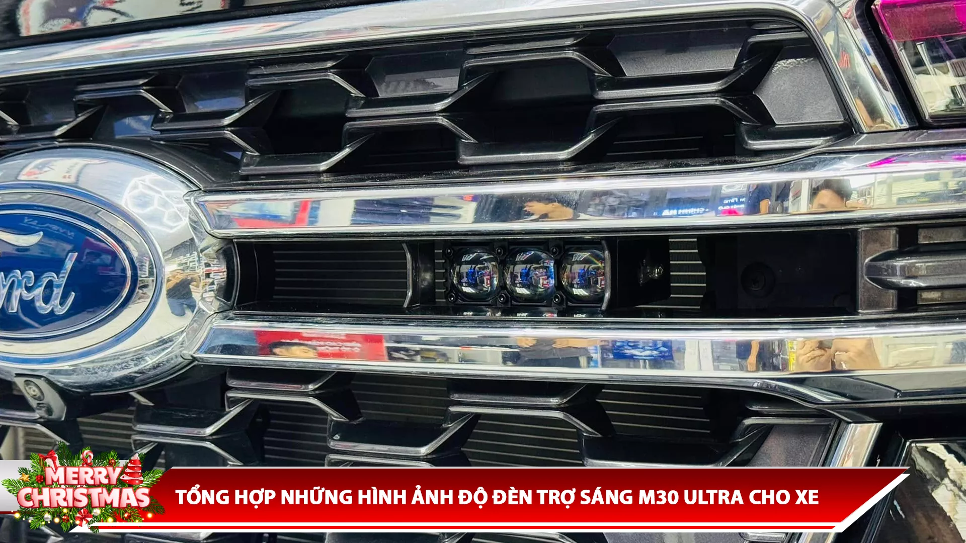 TỔNG HỢP NHỮNG HÌNH ẢNH ĐỘ ĐÈN TRỢ SÁNG M30 ULTRA CHO XE