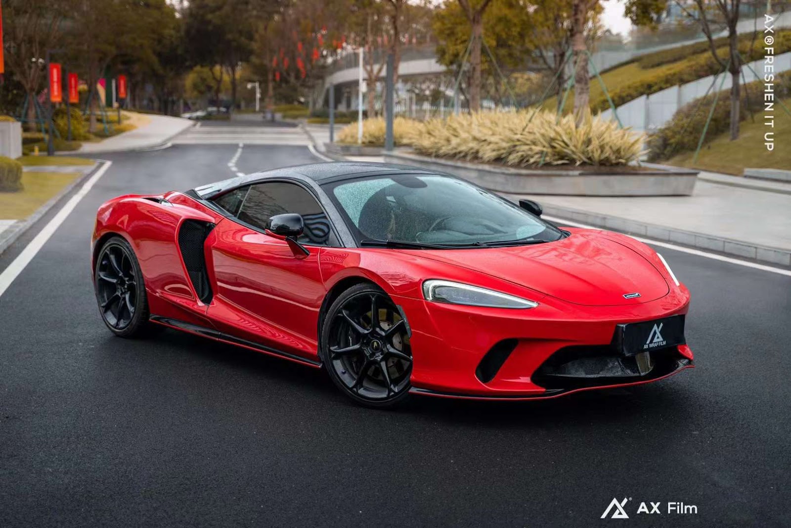 Sieu Xe Mclaren Dan Ax Wrap Film Mau Carmine Red 1