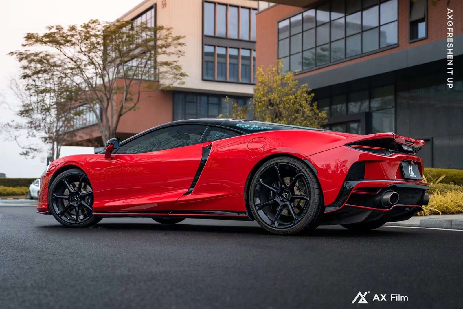 Sieu Xe Mclaren Dan Ax Wrap Film Mau Carmine Red 3