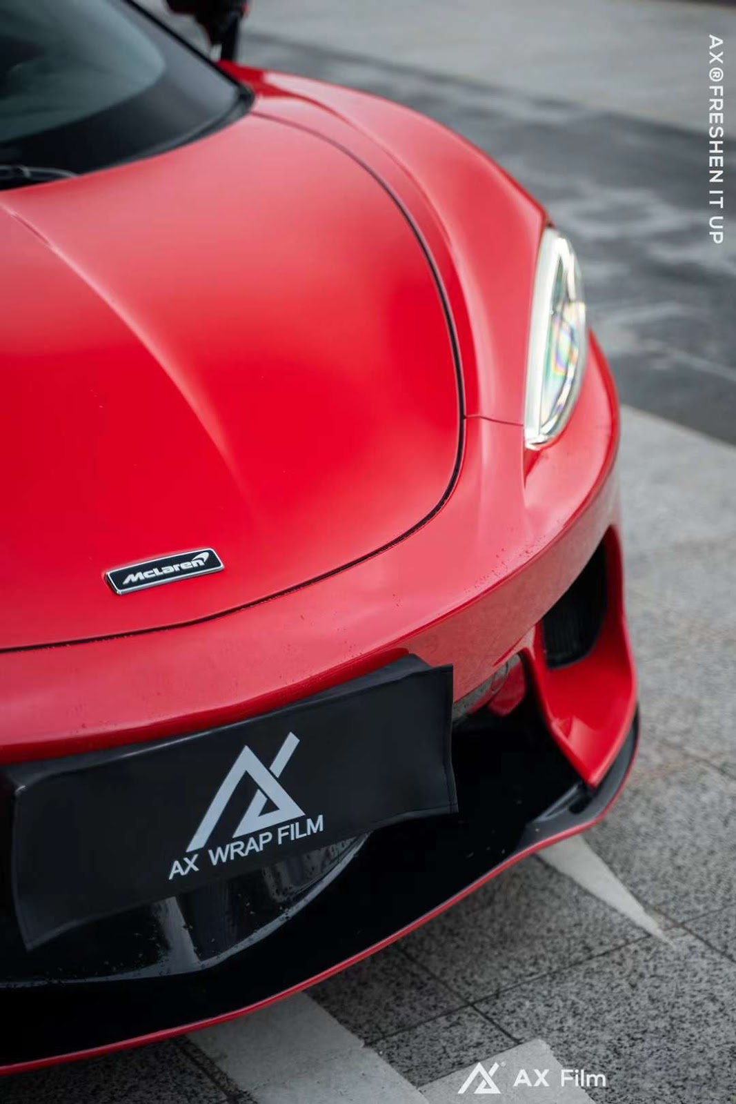 Sieu Xe Mclaren Dan Ax Wrap Film Mau Carmine Red 6