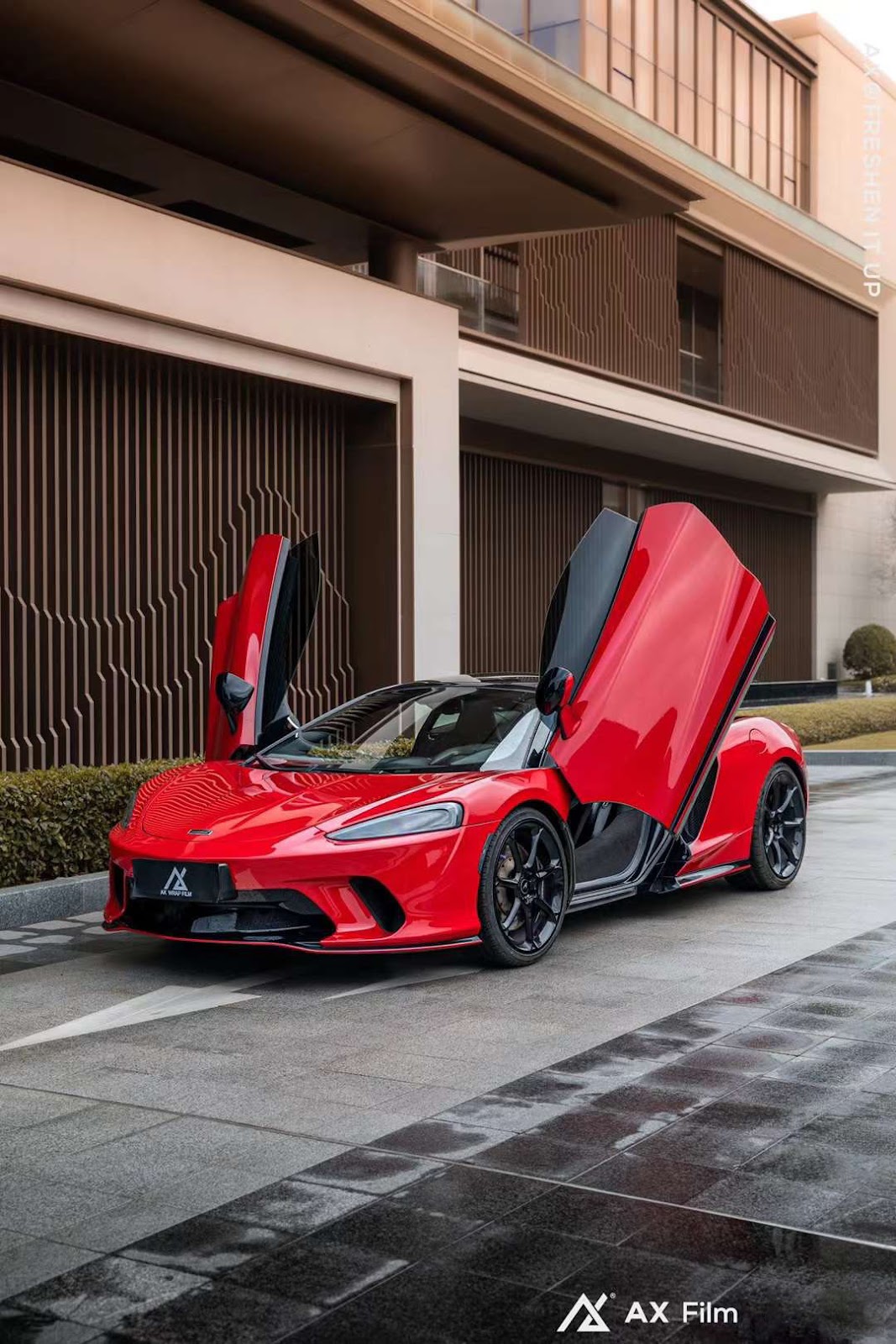 Sieu Xe Mclaren Dan Ax Wrap Film Mau Carmine Red 7