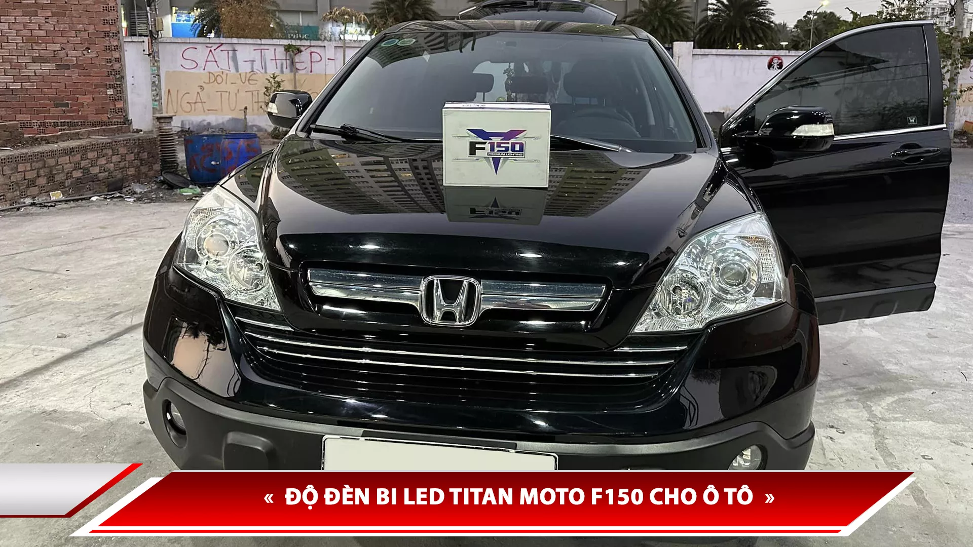 ĐỘ ĐÈN BI LED TITAN MOTO F150 CHO Ô TÔ
