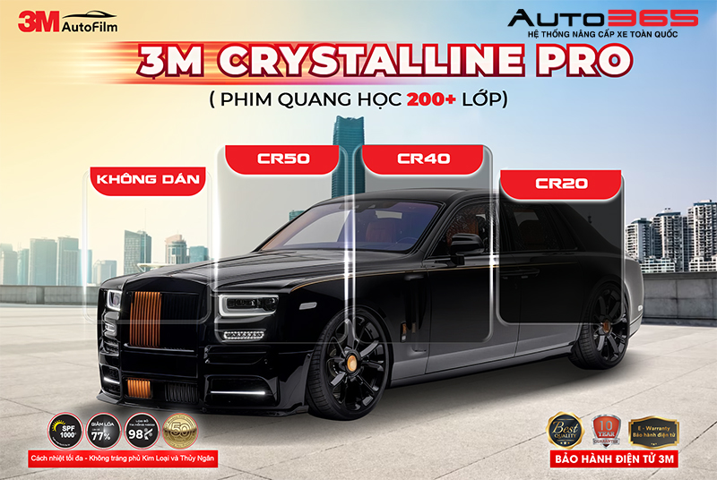 Mitsubishi Xforce Dan Phim Cach Nhiet 3m Crystalline Pro 3