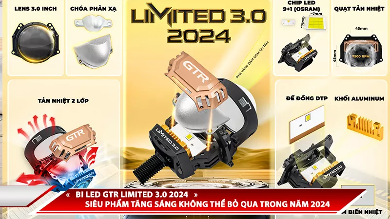 TẠI SAO BI LED GTR LIMITED 3.0 2024 LÀ SIÊU PHẨM TĂNG SÁNG KHÔNG THỂ BỎ QUA TRONG NĂM 2024