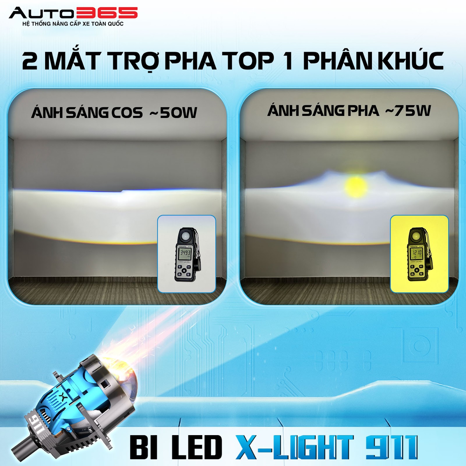 Bi Led X Light 911 Kiet Tac Anh Sang 1