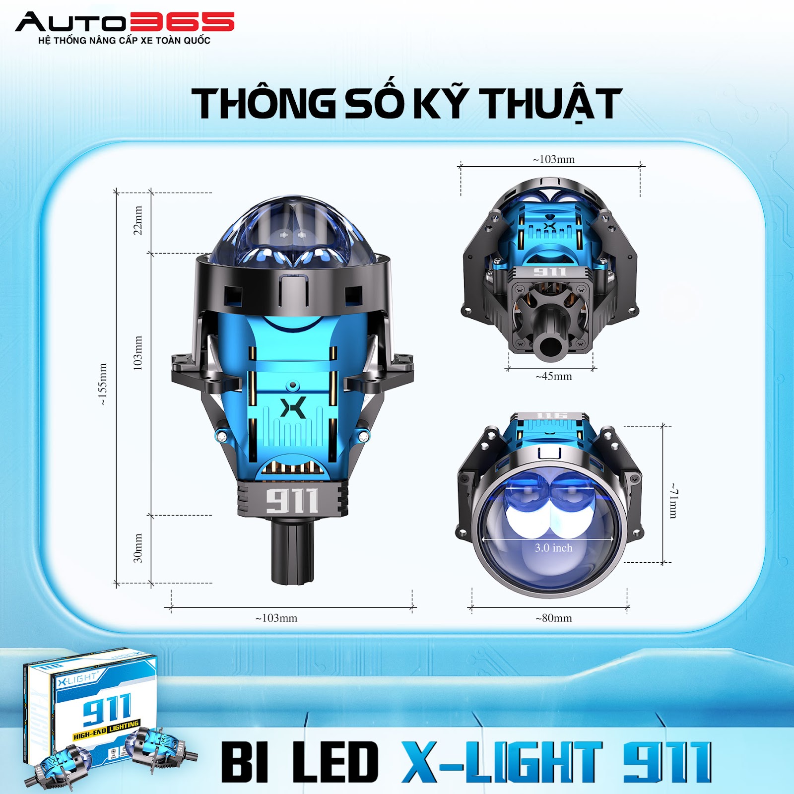 Bi Led X Light 911 Kiet Tac Anh Sang 2