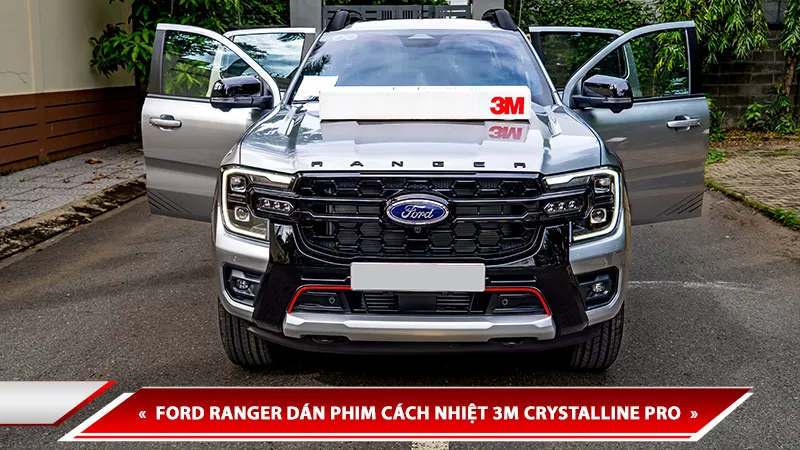 FORD RANGER DÁN PHIM CÁCH NHIỆT 3M CRYSTALLINE PRO