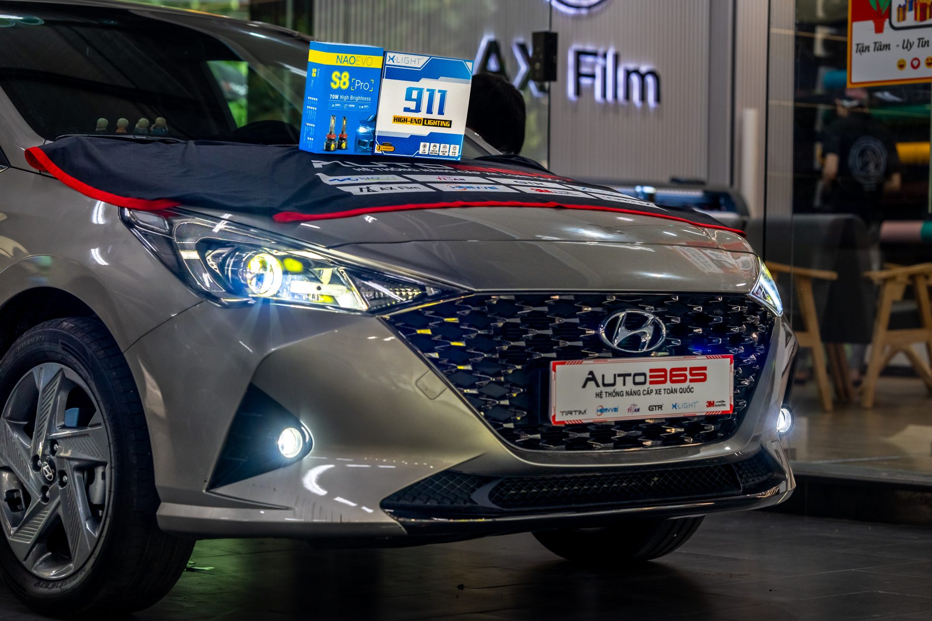 Hyundai Accent Do Den Bi Led X Light 911 Va NaoEvo S8 Pro 17