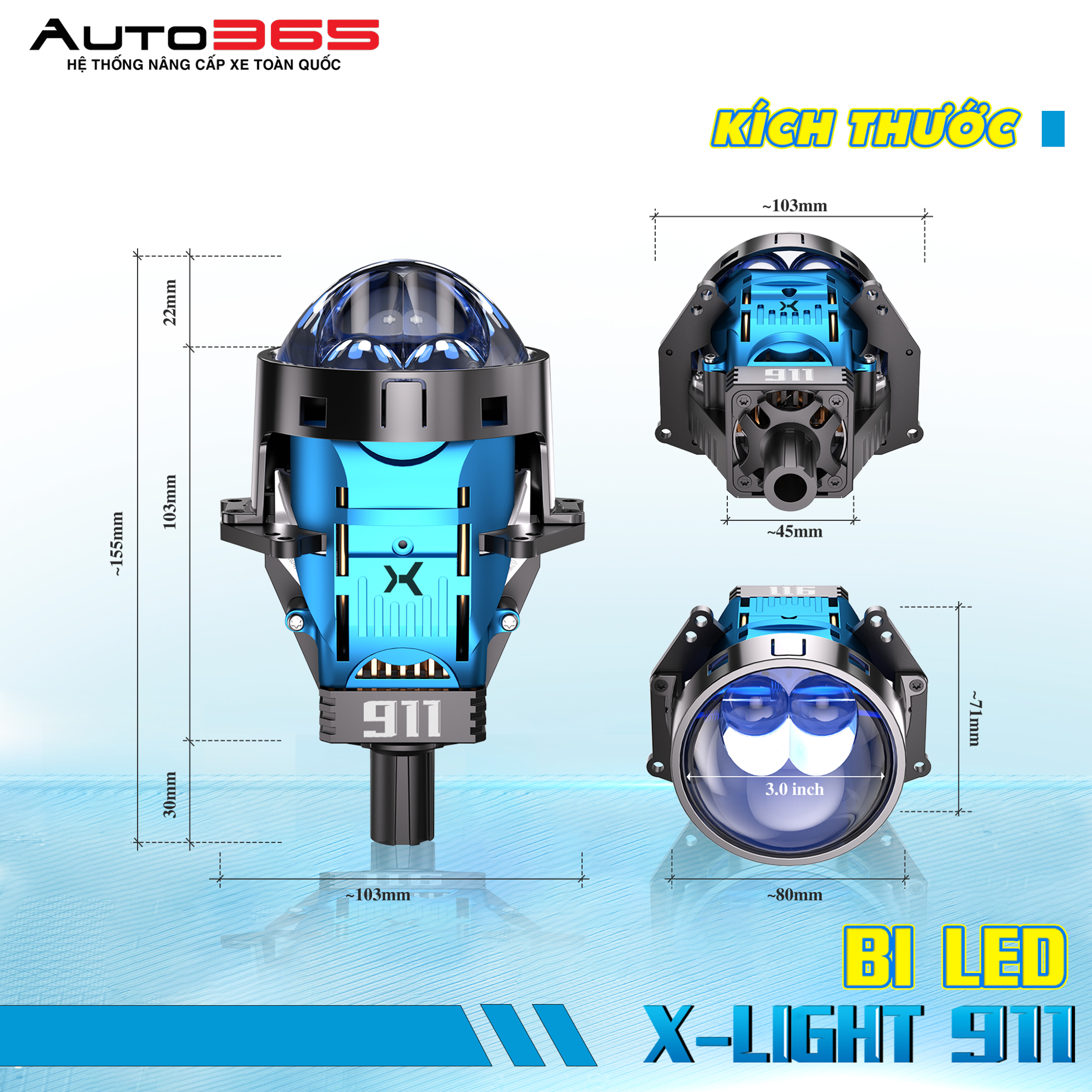 Hyundai Accent Do Den Bi Led X Light 911 Va NaoEvo S8 Pro 4