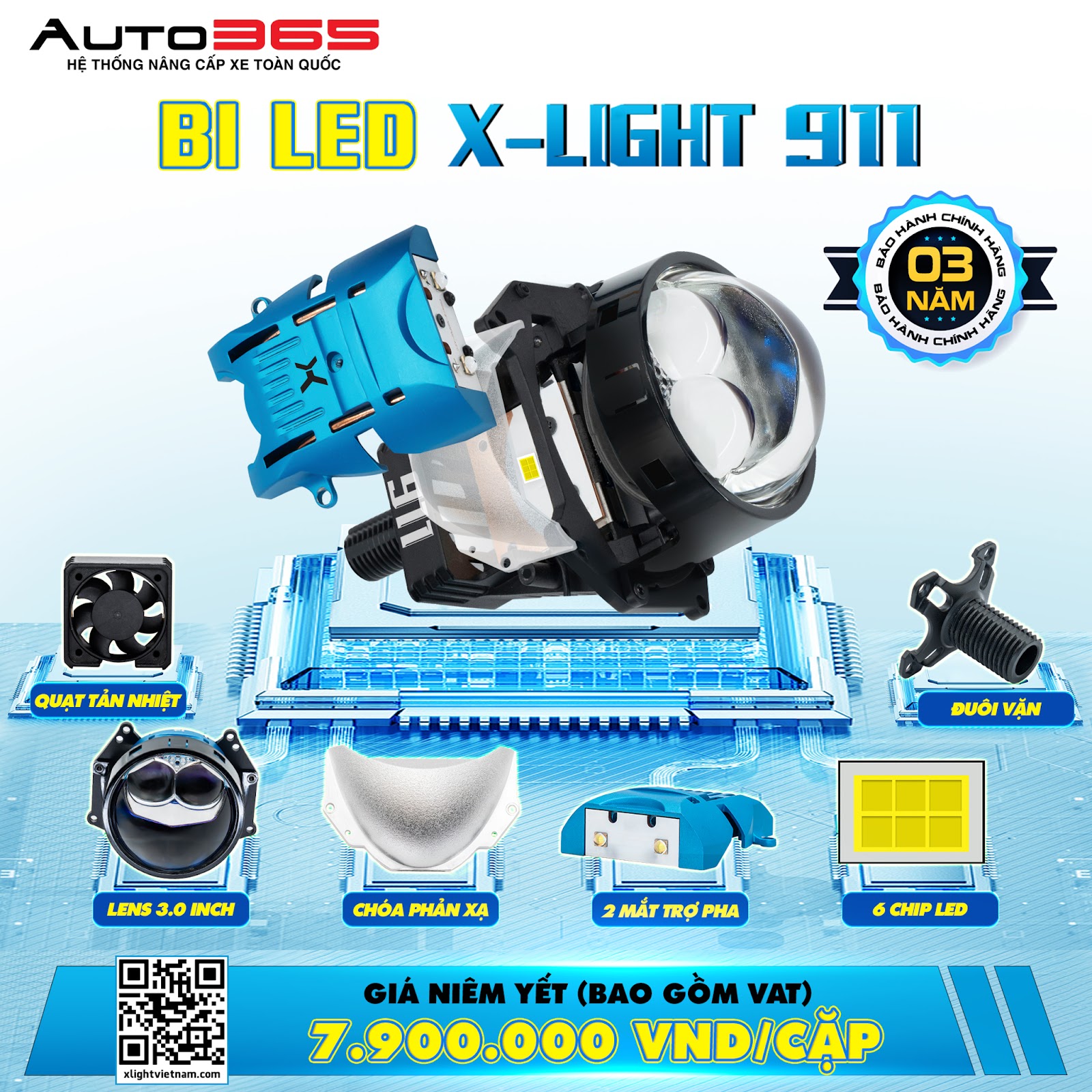 X Light 911 Bi Led Tro Pha Top 1