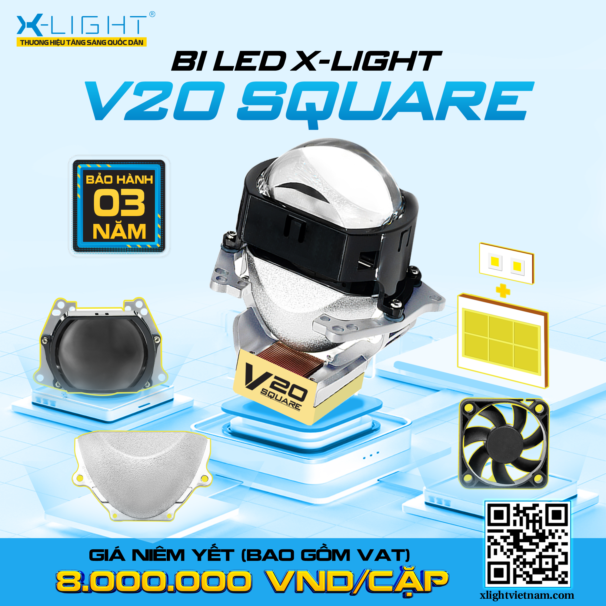 Mo Ban Bi Led X Light V20 Square 1